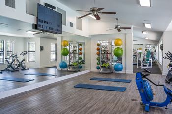 Gym at The Monroe Apartment Homes, Tallahassee, Florida
